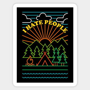 I Hate People - Camping Introvert Sticker